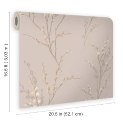 Laura Ashley Willow Dove Grey Floral Smooth Wallpaper -Trade Point Sale laura ashley willow dove grey floral smooth wallpaper5011583467277 02t bq