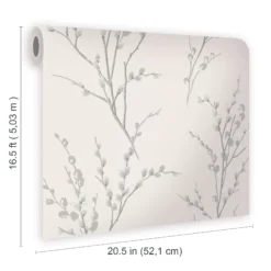 Laura Ashley Willow Off White & Steel Floral Smooth Wallpaper 13 Laura Ashley Willow Off White & Steel Floral Smooth Wallpaper -Trade Point Sale laura ashley willow off white steel floral smooth wallpaper5011583467215 02t bq