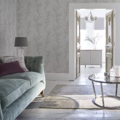 Laura Ashley Willow Off White & Steel Floral Smooth Wallpaper 12 Laura Ashley Willow Off White & Steel Floral Smooth Wallpaper -Trade Point Sale laura ashley willow off white steel floral smooth wallpaper5011583467215 21i bq