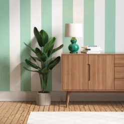 Lick Green & White Stripe 01 Smooth Wallpaper -Trade Point Sale lick green white stripe 01 smooth wallpaper5060932647815 03i bq