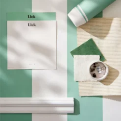 Lick Green & White Stripe 01 Smooth Wallpaper -Trade Point Sale lick green white stripe 01 smooth wallpaper5060932647815 05i bq