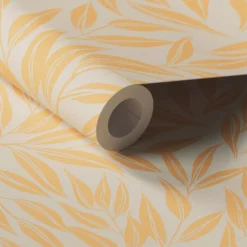 Lick Yellow & White Botanical 06 Smooth Wallpaper