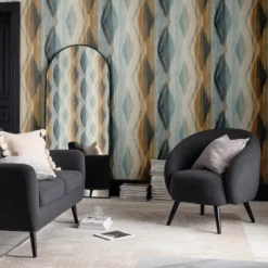 Next Abstract Ikat Orange Smooth Wallpaper -Trade Point Sale next abstract ikat orange smooth wallpaper5011583522006 20i bq