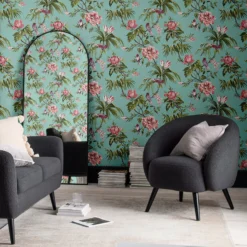 Next Birds & Blooms Duck Egg Floral Smooth Wallpaper -Trade Point Sale next birds blooms duck egg floral smooth wallpaper5011583520149 20i bq
