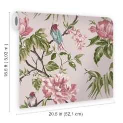 Next Birds & Blooms Mauve Floral Smooth Wallpaper -Trade Point Sale next birds blooms mauve floral smooth wallpaper5011583520170 02t bq