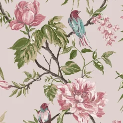 Next Birds & Blooms Mauve Floral Smooth Wallpaper -Trade Point Sale next birds blooms mauve floral smooth wallpaper5011583520170 37c bq