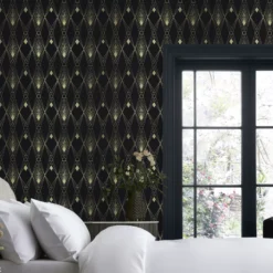 Next Deco Geometric Black Metallic Effect Smooth Wallpaper -Trade Point Sale next deco geometric black metallic effect smooth wallpaper5011583521917 21i bq
