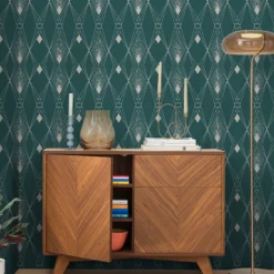 Next Deco Geometric Teal Metallic Effect Smooth Wallpaper -Trade Point Sale next deco geometric teal metallic effect smooth wallpaper5011583521979 20i bq