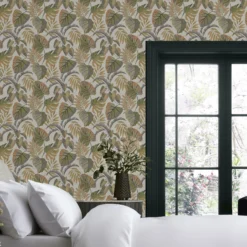 Next Jungle Leaves Orange Smooth Wallpaper -Trade Point Sale next jungle leaves orange smooth wallpaper5011583521405 20i bq