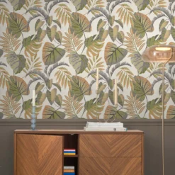 Next Jungle Leaves Orange Smooth Wallpaper -Trade Point Sale next jungle leaves orange smooth wallpaper5011583521405 21i bq