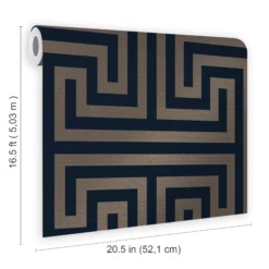 Next Metallic Greek Key Navy Metallic Effect Smooth Wallpaper -Trade Point Sale next metallic greek key navy metallic effect smooth wallpaper5011583521108 02t bq