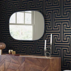 Next Metallic Greek Key Navy Metallic Effect Smooth Wallpaper -Trade Point Sale next metallic greek key navy metallic effect smooth wallpaper5011583521108 20i bq