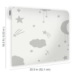 Next Moon & Stars Grey Smooth Wallpaper -Trade Point Sale next moon stars grey smooth wallpaper5011583522488 02t bq