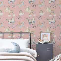 Next Party Unicorn Pink Smooth Wallpaper -Trade Point Sale next party unicorn pink smooth wallpaper5011583522365 20i bq