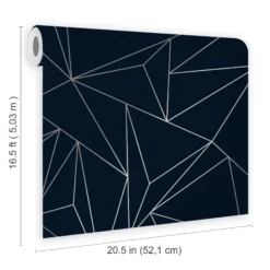 Next Scatter Geo Navy Metallic Effect Smooth Wallpaper -Trade Point Sale next scatter geo navy metallic effect smooth wallpaper5011583520866 02t bq