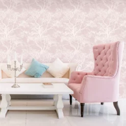 Ollerton Pink Trees Textured Wallpaper -Trade Point Sale ollerton pink trees textured wallpaper5059340410302 01i bq