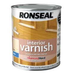 Ronseal Diamond Hard Clear Satin Wood Varnish, 0.25L