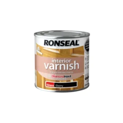 Ronseal Interior Ebony Gloss Varnish, 250ml -Trade Point Sale ronseal interior ebony gloss varnish 250ml5010214894215 08c bq