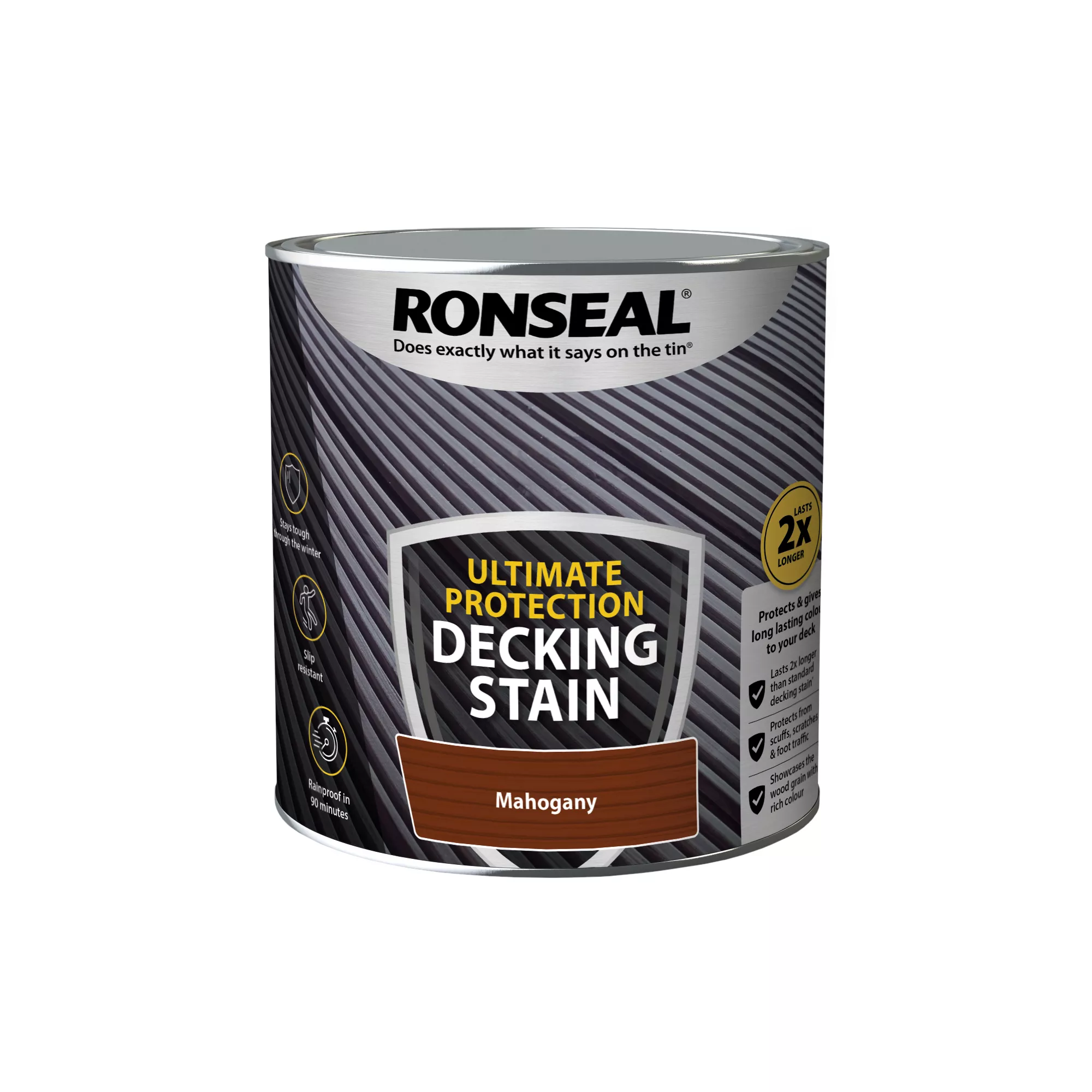 Ronseal Ultimate Protection Rich Mahogany Matt Decking Wood Stain, 2.5L 4 Ronseal Ultimate Protection Rich Mahogany Matt Decking Wood Stain, 2.5L - Image 2