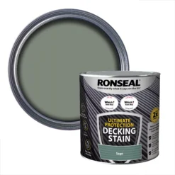Ronseal Ultimate Protection Sage Matt Decking Wood Stain, 2.5L
