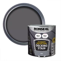Ronseal Ultimate Protection Slate Matt Decking Wood Stain, 2.5L