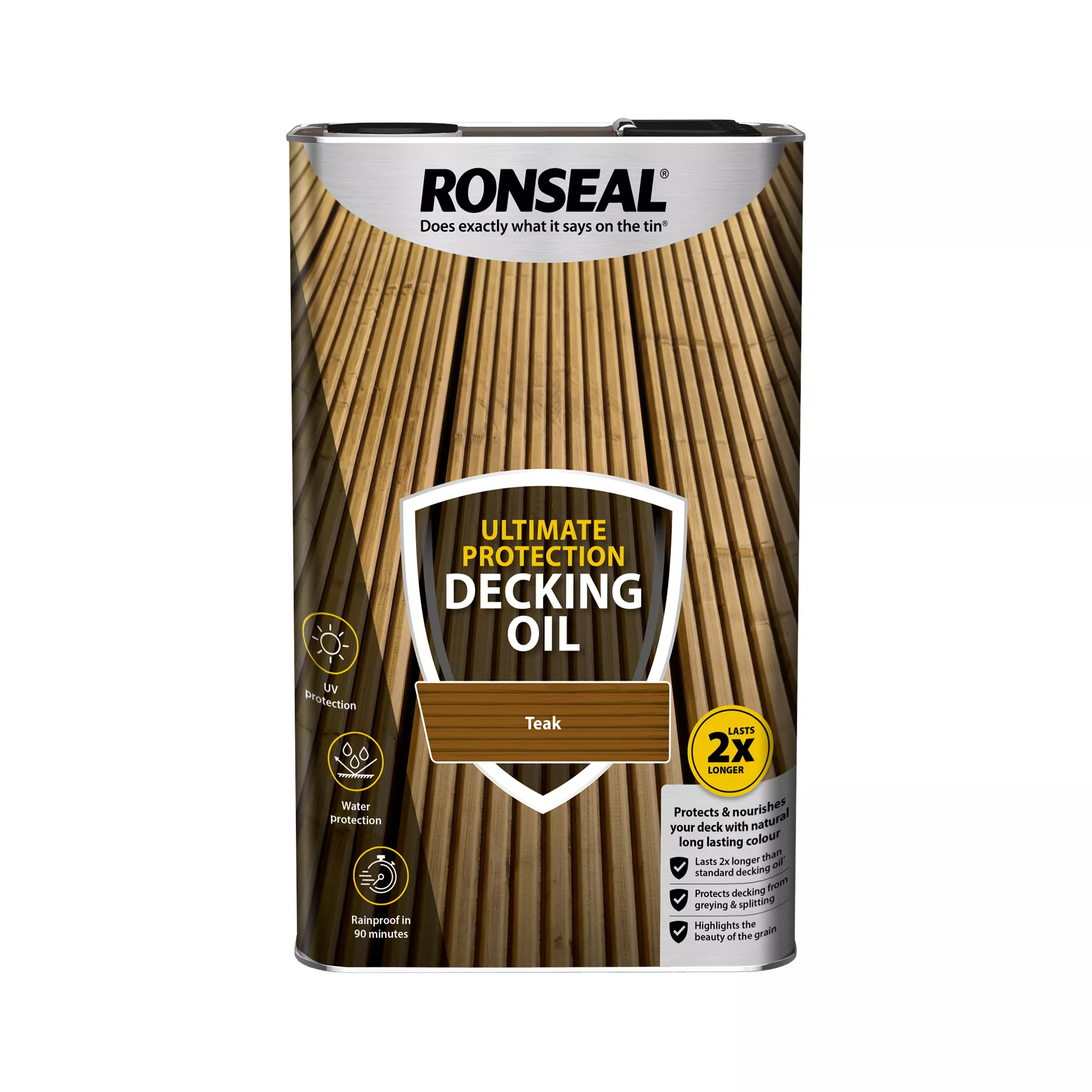 Ronseal Ultimate Teak Decking Wood Oil, 5L 3 Ronseal Ultimate Teak Decking Wood Oil, 5L