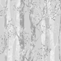 Sublime Dappled Trees Silver Effect Smooth Wallpaper -Trade Point Sale sublime dappled trees silver effect smooth wallpaper5011583413106 03c bq