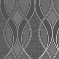 Sublime Dark Grey Ribbon Geometric Smooth Wallpaper -Trade Point Sale sublime dark grey ribbon geometric smooth wallpaper5011583412819 03c bq