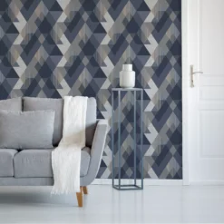 Sublime Decadence Navy Geometric Smooth Wallpaper 11 Sublime Decadence Navy Geometric Smooth Wallpaper -Trade Point Sale sublime decadence navy geometric smooth wallpaper5011583487589 01i bq