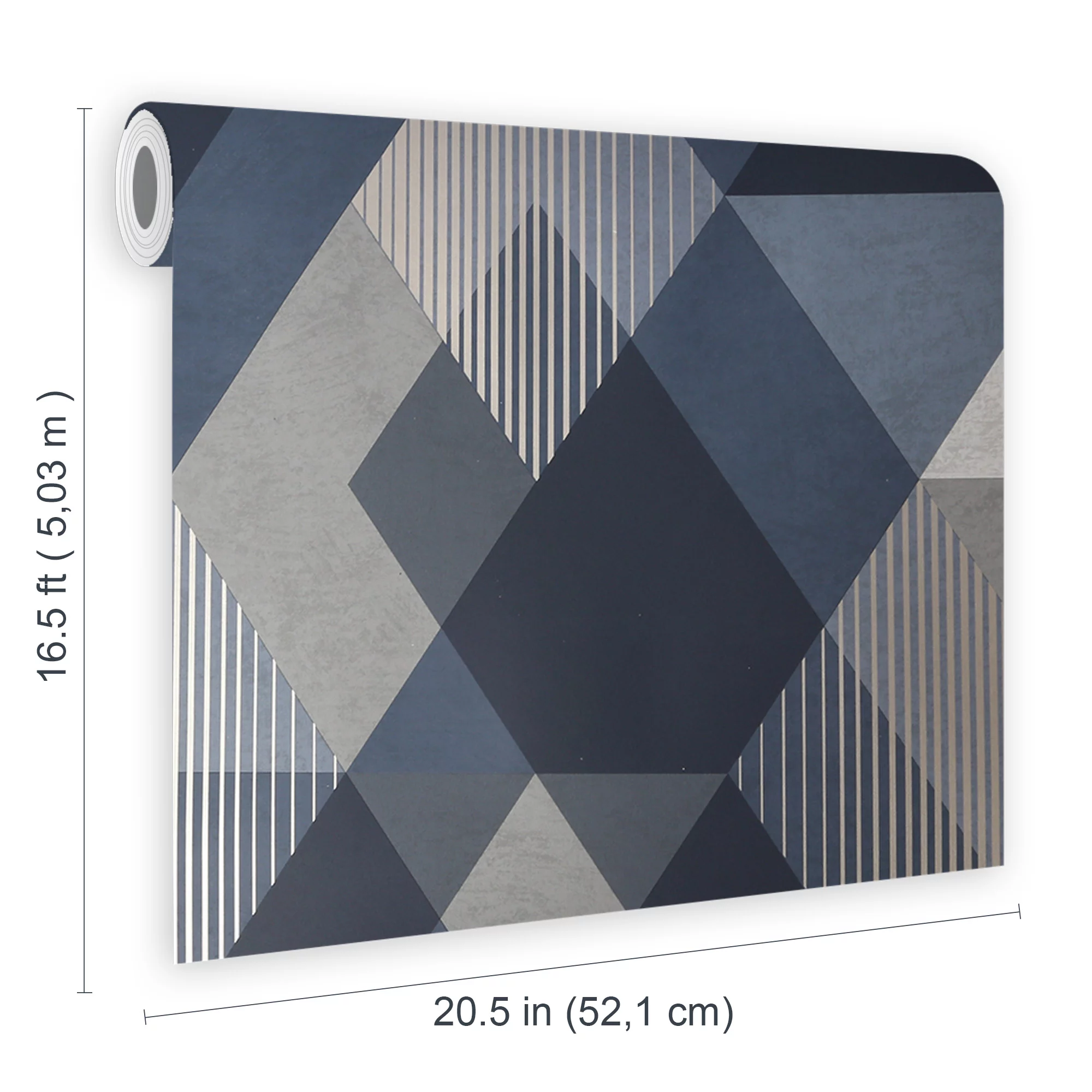 Sublime Decadence Navy Geometric Smooth Wallpaper 8 Sublime Decadence Navy Geometric Smooth Wallpaper - Image 6