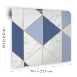 Sublime Marble Navy Geometric Metallic Effect Smooth Wallpaper -Trade Point Sale sublime marble navy geometric metallic effect smooth wallpaper5011583414745 01t BQ