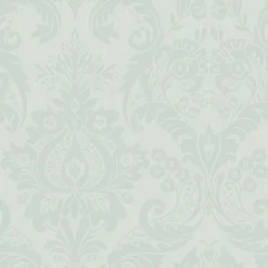 Superfresco Colours Hermes Duck Egg Damask Textured Wallpaper