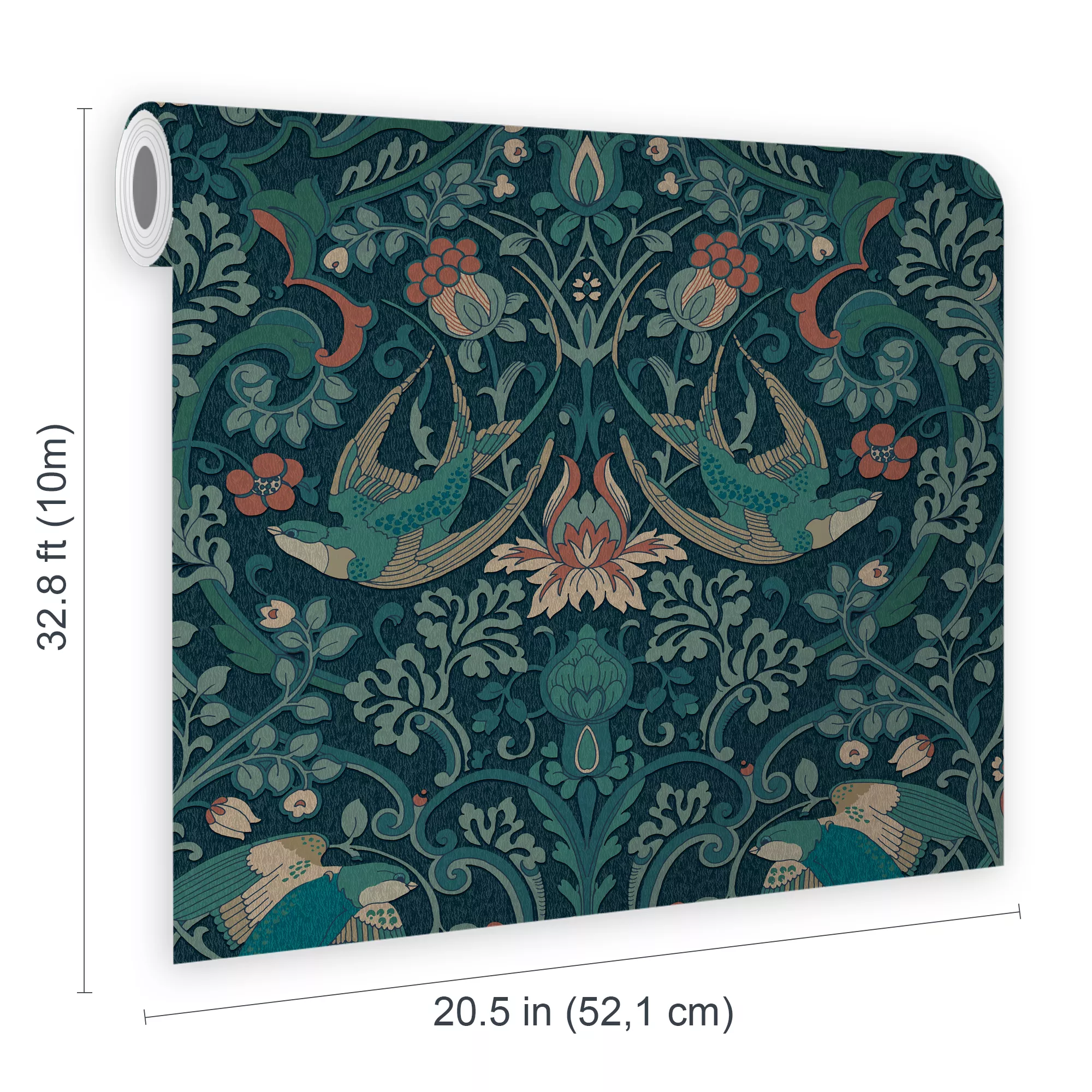 Superfresco Easy Archival Damask Blue Smooth Wallpaper 9 Superfresco Easy Archival Damask Blue Smooth Wallpaper - Image 7