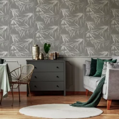 Superfresco Easy Asia Dark Grey Leaves Smooth Wallpaper -Trade Point Sale superfresco easy asia dark grey leaves smooth wallpaper5011583393446 02i BQ