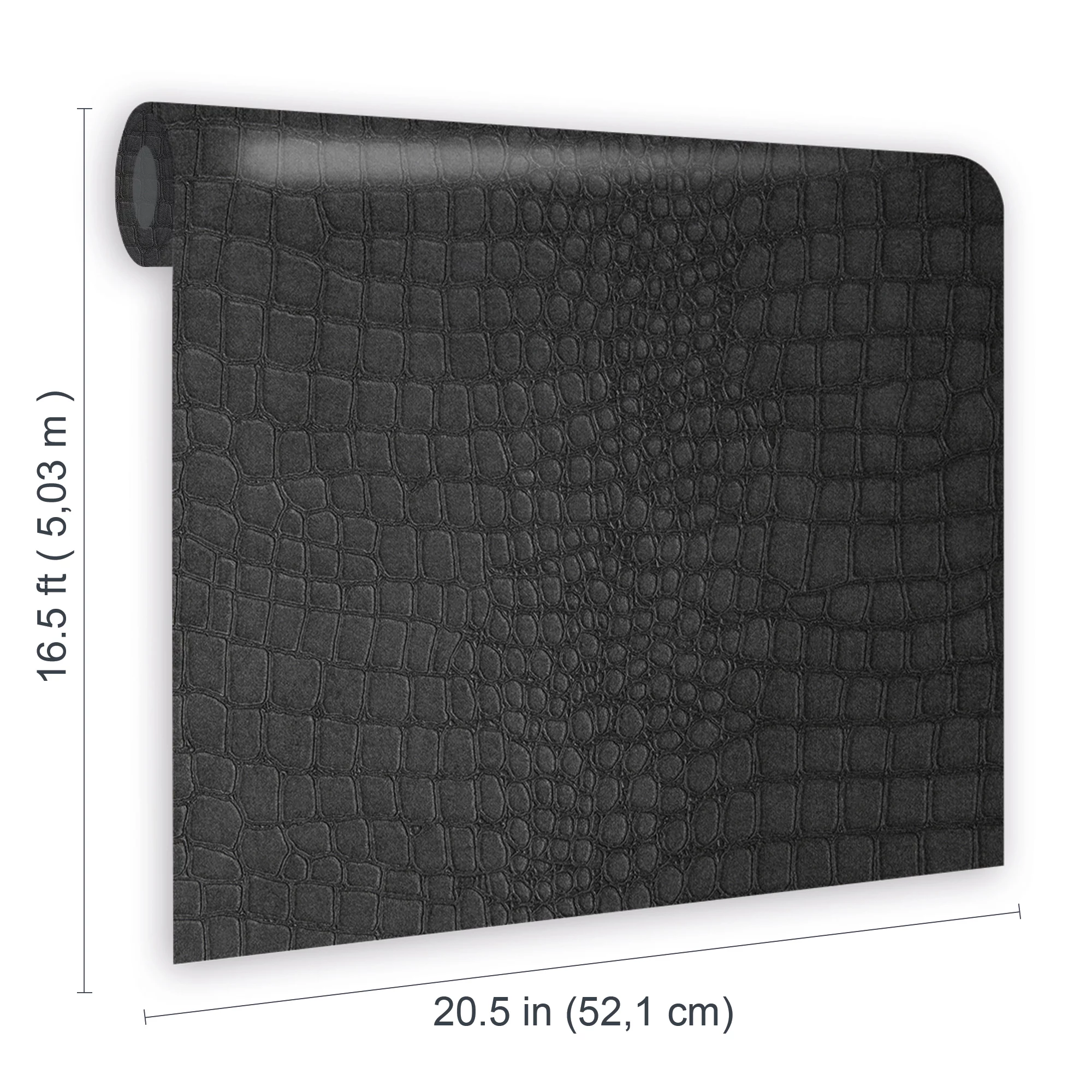 Superfresco Easy Black Crocodile Textured Wallpaper 11 Superfresco Easy Black Crocodile Textured Wallpaper - Image 9