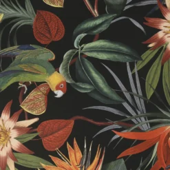 Superfresco Easy Black Parrot Smooth Wallpaper