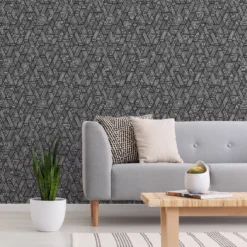 Superfresco Easy Black & White Ethnic Stitch Smooth Wallpaper -Trade Point Sale superfresco easy black white ethnic stitch smooth wallpaper5011583474114 02i BQ