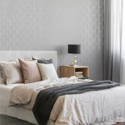 Superfresco Easy Grey Geometric Metallic Effect Textured Wallpaper -Trade Point Sale superfresco easy grey geometric metallic effect textured wallpaper5011583514704 01i bq