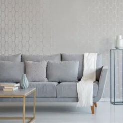 Superfresco Easy Grey Geometric Metallic Effect Textured Wallpaper -Trade Point Sale superfresco easy grey geometric metallic effect textured wallpaper5011583514704 02i bq