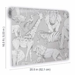 Superfresco Easy Grey Jungle Animals Smooth Wallpaper 25 Superfresco Easy Grey Jungle Animals Smooth Wallpaper -Trade Point Sale superfresco easy grey jungle animals smooth wallpaper5011583417067 01t