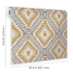 Superfresco Easy Grey & Yellow Geometric Woven Effect Textured Wallpaper -Trade Point Sale superfresco easy grey yellow geometric woven effect textured wallpaper5011583512854 01t bq