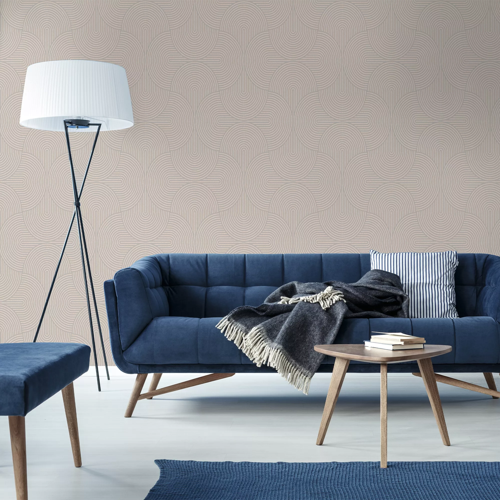 Superfresco Easy Halcyon Beige Geometric Metallic Effect Smooth Wallpaper 6 Superfresco Easy Halcyon Beige Geometric Metallic Effect Smooth Wallpaper - Image 4