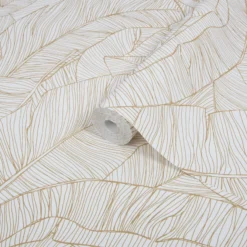 Superfresco Easy Kaya White Leaves Gold Effect Smooth Wallpaper -Trade Point Sale superfresco easy kaya white leaves gold effect smooth wallpaper5011583448368 36c