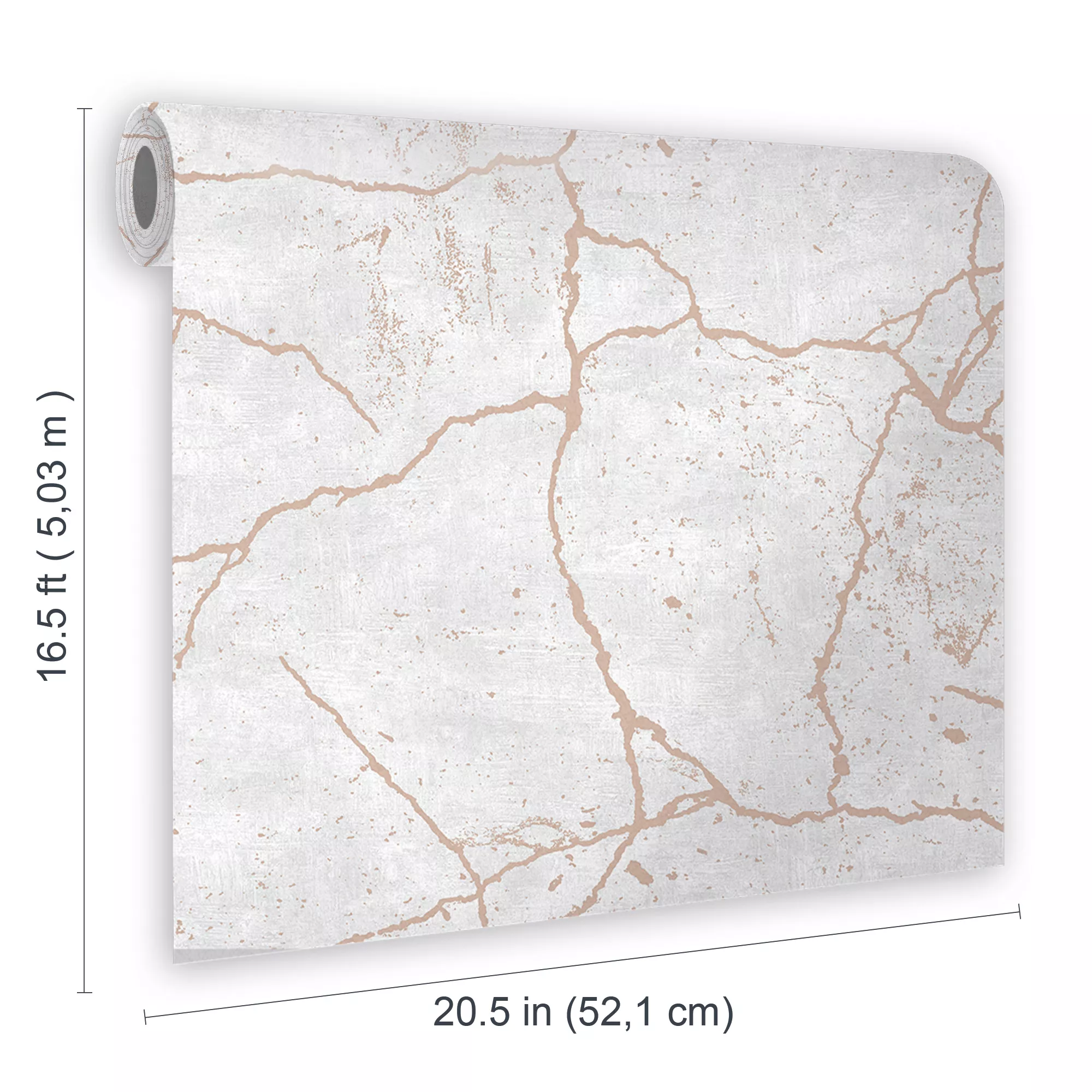 Superfresco Easy Kintsugi White Tile Rose Gold Effect Smooth Wallpaper 8 Superfresco Easy Kintsugi White Tile Rose Gold Effect Smooth Wallpaper - Image 6