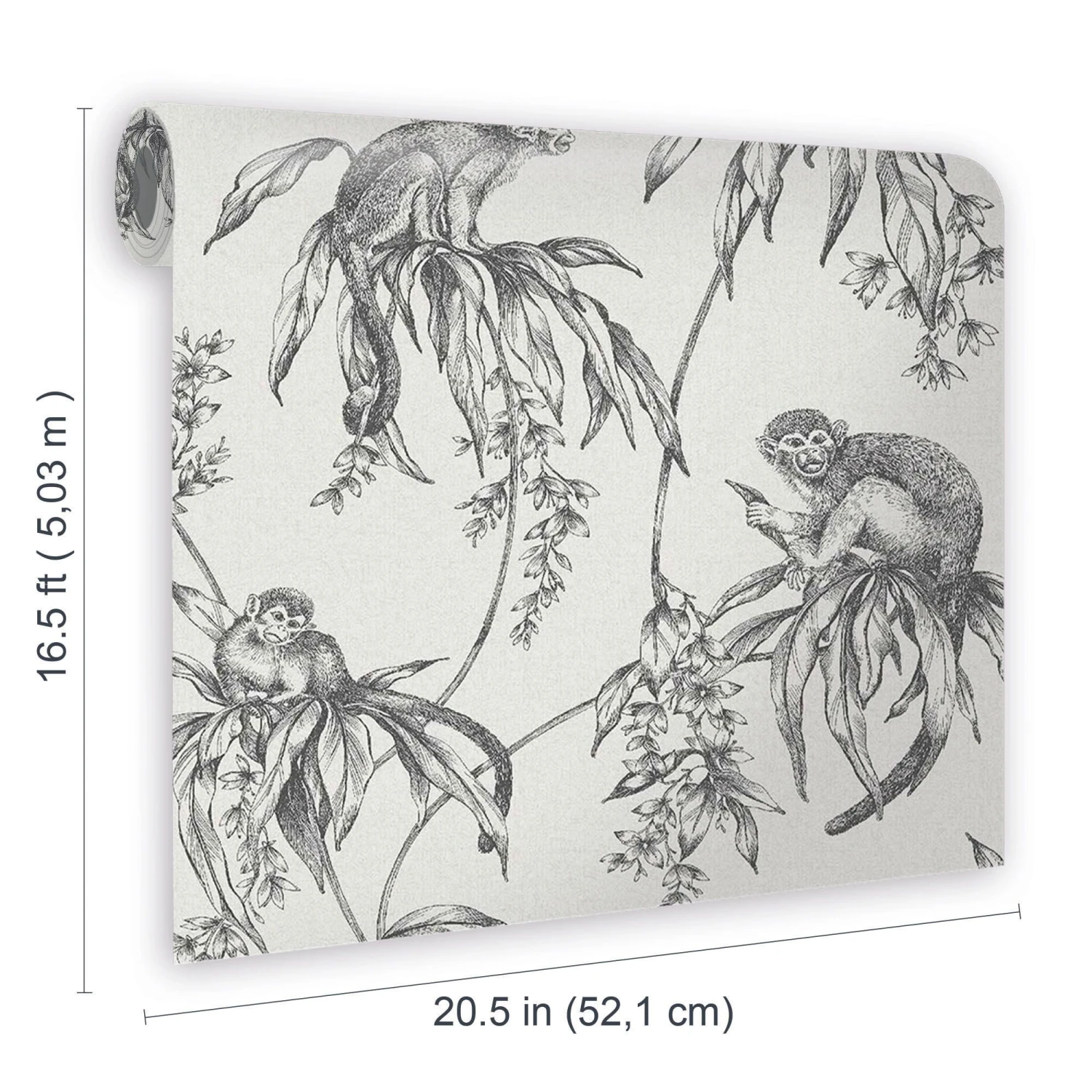 Superfresco Easy Saimiri Grey Monkey Smooth Wallpaper 8 Superfresco Easy Saimiri Grey Monkey Smooth Wallpaper - Image 6