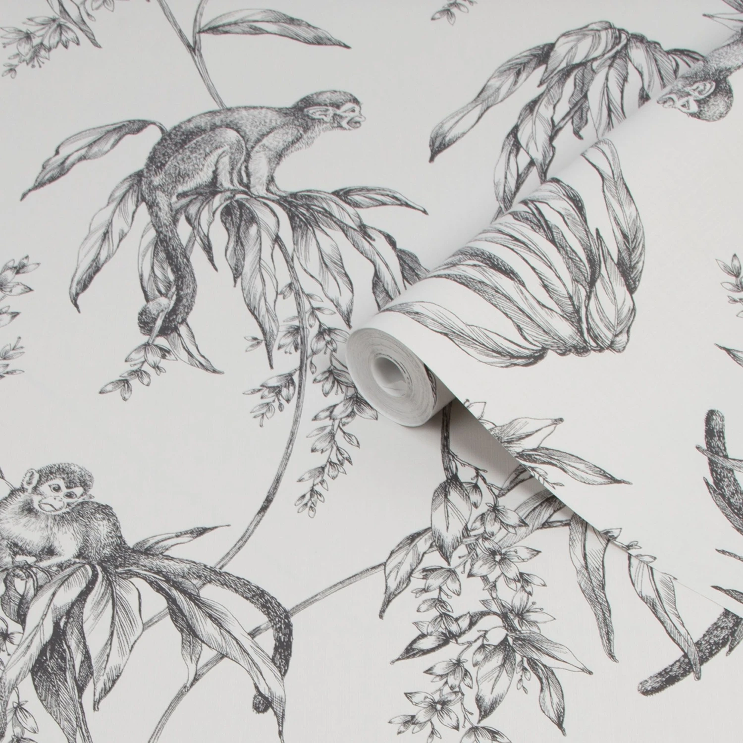 Superfresco Easy Saimiri Grey Monkey Smooth Wallpaper 4 Superfresco Easy Saimiri Grey Monkey Smooth Wallpaper - Image 2