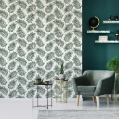 Superfresco Easy Scandi Green & White Leaves Smooth Wallpaper 11 Superfresco Easy Scandi Green & White Leaves Smooth Wallpaper -Trade Point Sale superfresco easy scandi green white leaves smooth wallpaper5011583397314 01i BQ