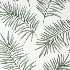 Superfresco Easy Scandi Green & White Leaves Smooth Wallpaper