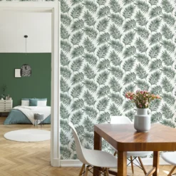 Superfresco Easy Scandi Green & White Leaves Smooth Wallpaper 12 Superfresco Easy Scandi Green & White Leaves Smooth Wallpaper -Trade Point Sale superfresco easy scandi green white leaves smooth wallpaper5011583397314 02i BQ