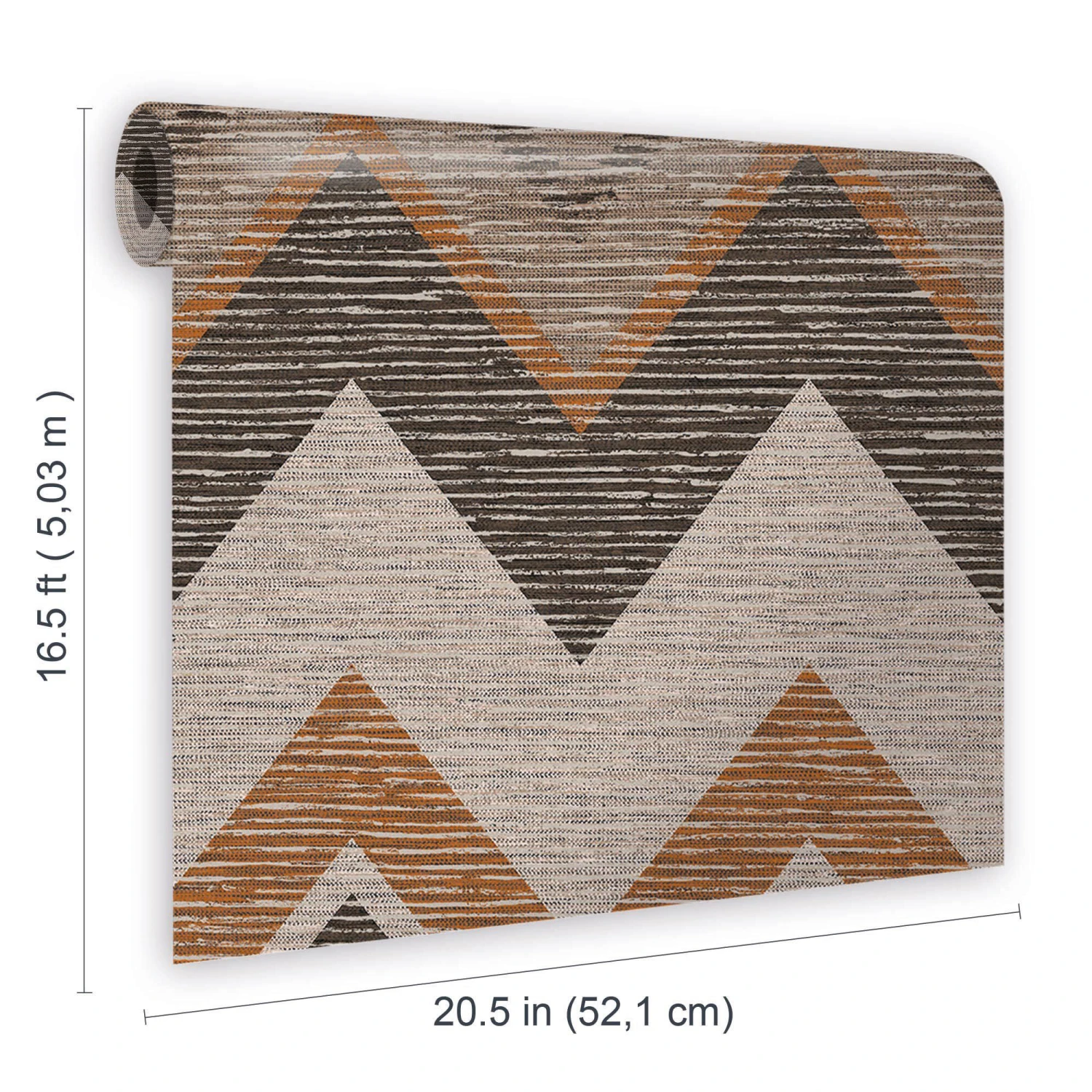 Superfresco Easy Tribal Cocoa Chevron Embossed Wallpaper 8 Superfresco Easy Tribal Cocoa Chevron Embossed Wallpaper - Image 6